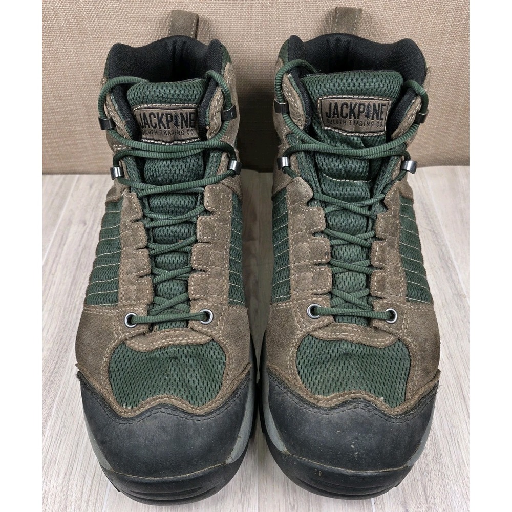 Duluth Trading Co. JackPine Brown Green Walking Hiking Boots Men's Size 13M